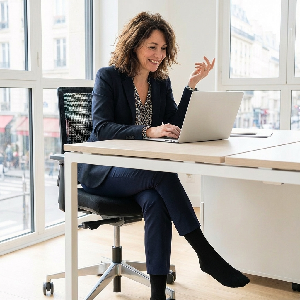 Chaussettes de Compression Larges FeetSanté™ - Soulagement Certifié